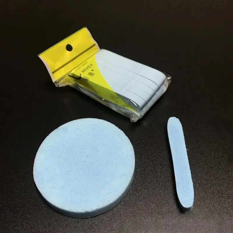 12 Pcs/bag Compressed Strip Shape Washing Face Puff Foaming Seaweed Massage Cleansing Sponge Beauty Tools