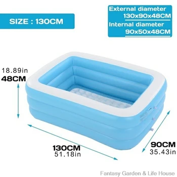 

Home inflatable swimming pool PVC Inflatable square Environmental friendly ink Smooth corner High temperature resistance