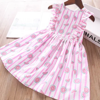 

Little Girls Dresses Summer Dress For Girls Fruit Print Fungus Girl Vest Baby Girl Dress