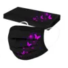10pcs Adult 3d Butterfly Printed Mask Black Disposable Face Masks 3 Layers Non-woven Protection Mouth Mask Mascarillas Negras 6