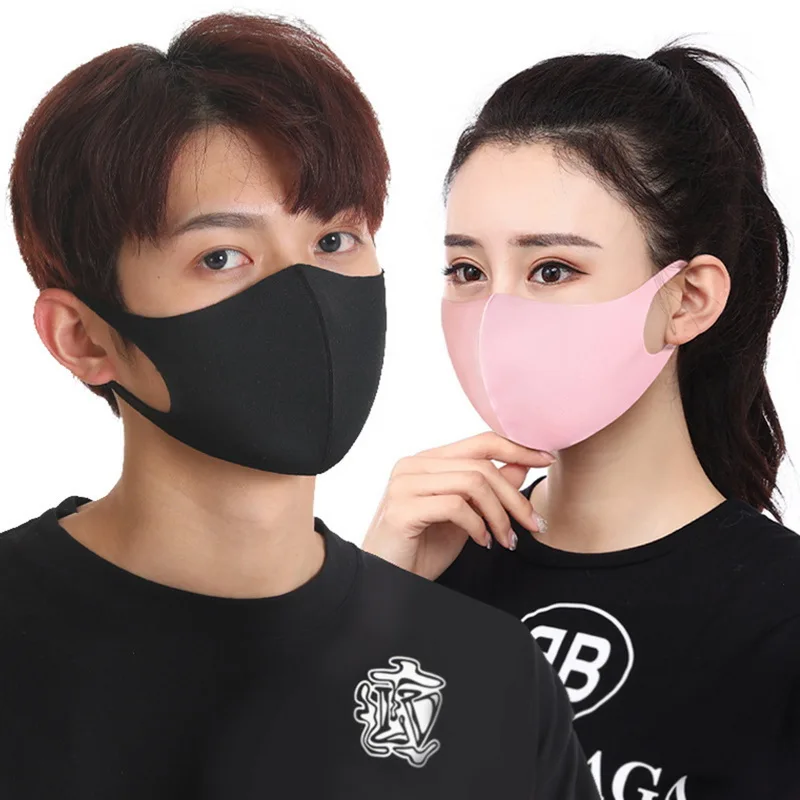 

10PCs Unisex Sponge Dustproof PM2.5 Pollution Half Face Mouth Mask Anti Haze Dust Mask Filter Washable Reusable Face Mask