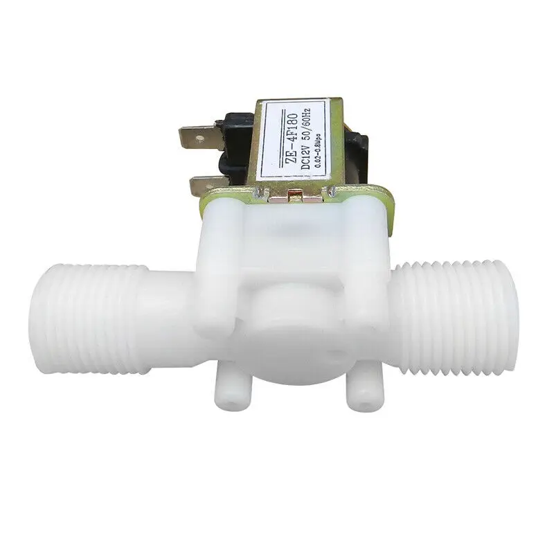 DC 12V 1/2 N/C пластик+ металл Электрический Соленоидный клапан Магнитный водяной воздушный закрытый