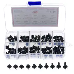 Interrupteur tactile étanche, bouton de cuisinière à Induction, pied en cuivre, Micro interrupteur anti poussière, 6x6, 100 pièces/boîte 10 valeurs 