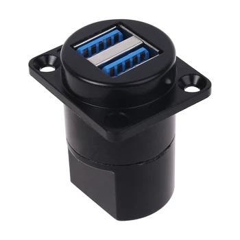 

USB socket D type Metal dual USB 3.0 socket female to female USB3.0 connector panel mounting