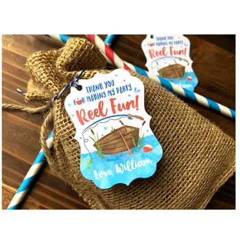 

Thank You for making my party Reel Fun Personalized Birthday Party Tags Baby Shower Favor Tags Custom wording