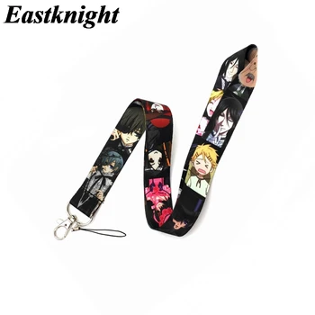 

Wholesale 20pcs/lot Anime Black Butler Lanyards For keychain ID Card Mobile Phone USB Badge Holder Hanging Rope Lariat Lanyard