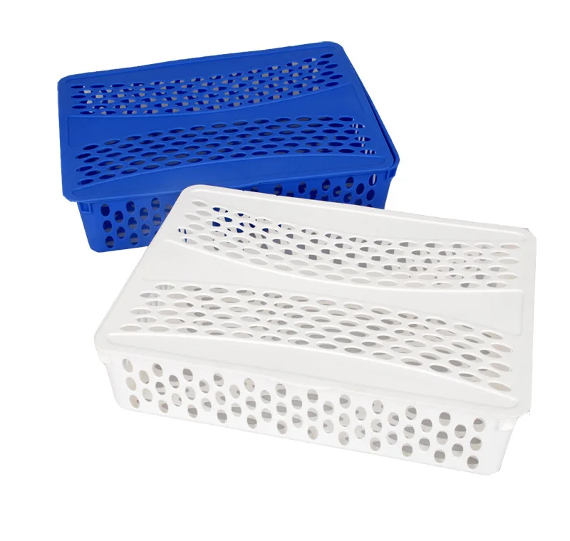 

A4 File Storage Basket with Cap Office Desk Top Organizing Waste Paper Basket File Storage Basket Office Supplies Wholesale
