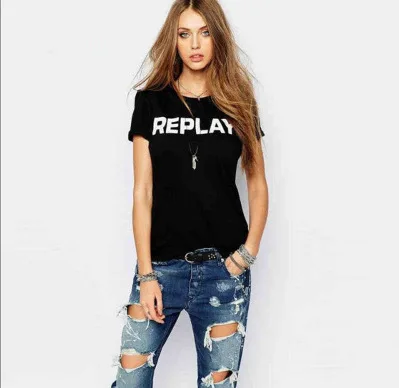 

Occident Fashion WOMEN'S T-shirt Replay Upper outer garment English Short Sleeve