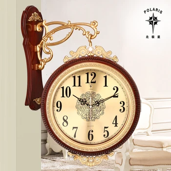 

Gold Luxury Double Sided Wall Clock Modern Design Silent Kitchen Wall Clock Large Modern Design Zegar Scienny Home Decoration