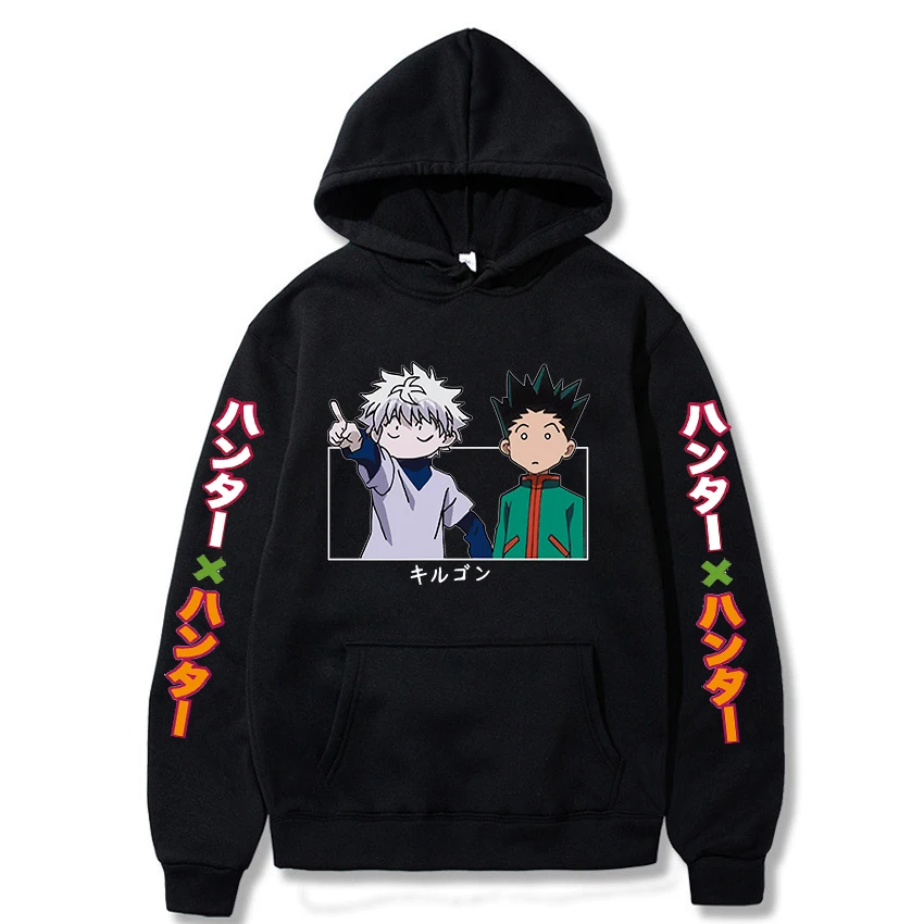 

Hunter X Hunter Hoodies Harajuku Anime Japan Kawaii Hoodie Gon Killua Print Sweatshirts Women Graphic Tracksuits Couple Clothes