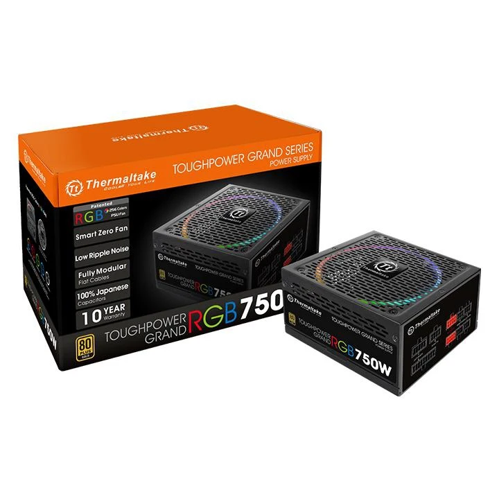 Блок питания Thermaltake ATX 750W Toughpower Grand RGB 80+ gold(24+4+4pin) APFC 140mm fan color LED