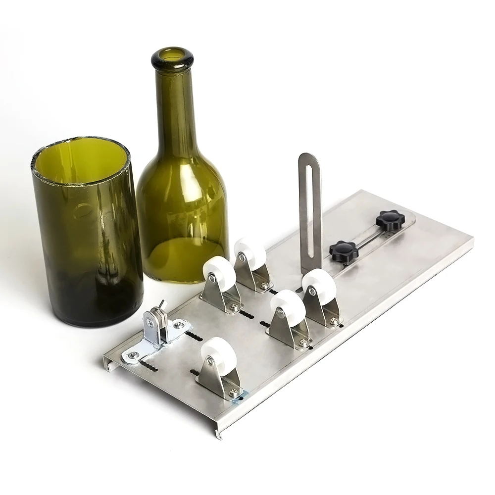 Резак для стеклянных бутылок Профессиональный DIY машина для резки вина пива алкоголь виски шампанское ремесло с перчатками инструмент для очков комплект - Цвет: 10pcs