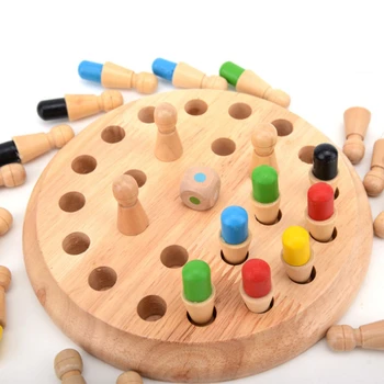 

Educational Wooden Chess Manual for Children, Parent-Child Development of Recreational Toys,Fun Block Board Game, , Kid Toys