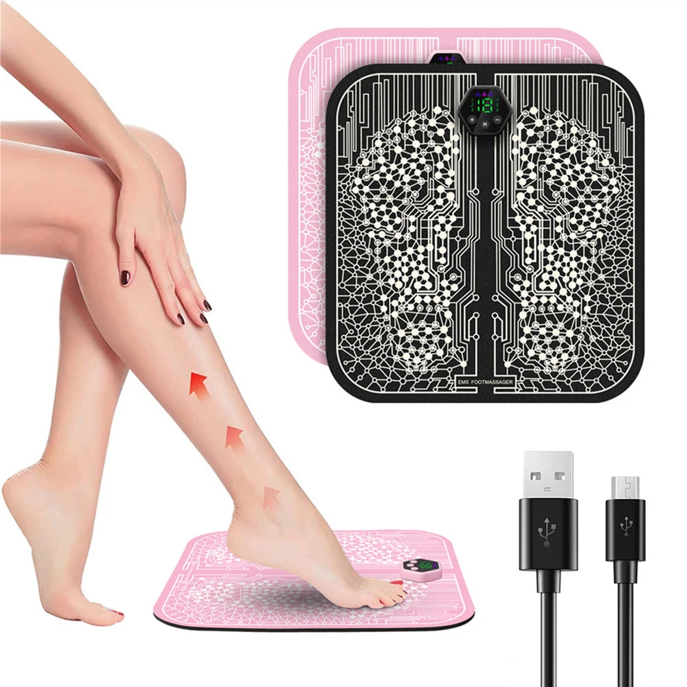 

EMS Smart Foot Massage Pad Pulse 6 Modes 19 Intensity Levels Foot Massager Relax Body Boost Blood Circulation Relieve Pain