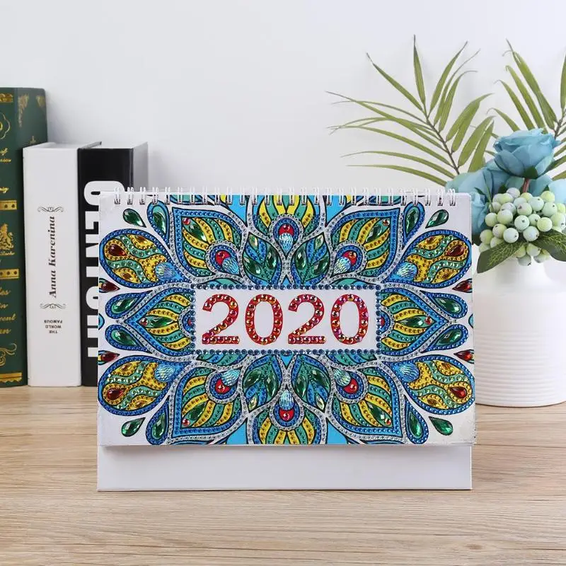 DIY Мандала особой формы алмазная живопись календарь 2020 новый год настольный мини