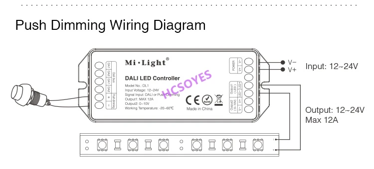 MILIGHT DL5 5 в 1 светодиодные ленты контроллер DALI DL-DOW25 25 Вт RGB+ CCT светодиодный светильник DL1 DP1 DP2 DP3 пульт дистанционного управления питания