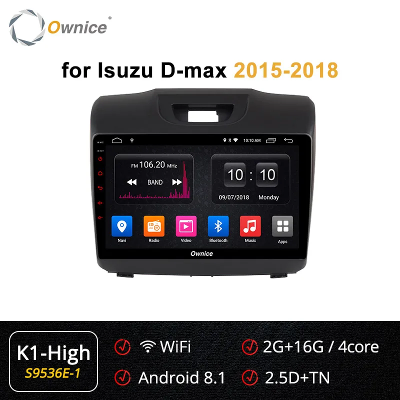 9 дюймов Ownice k3 k5 k6 Android 9,0 для CHEVROLET S10 ISUZU D-MAX- автомобильный dvd-плеер радио Navi 360 панорама DSP 4G SPDIF - Цвет: S9536-1 K1 HIGH