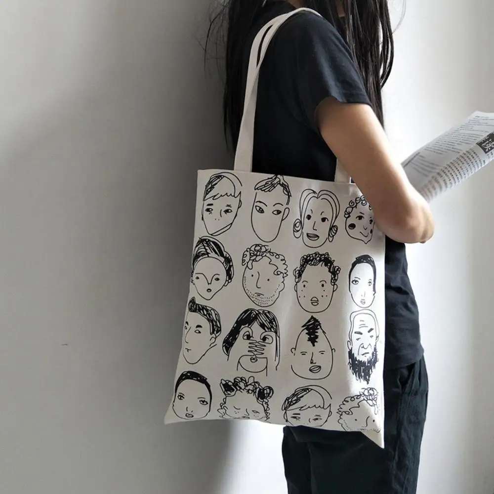 Эко перерабатываемая упаковка сумка сумки многоразового использования для покупок ткань супермаркет Печать Tote модная форма буквы