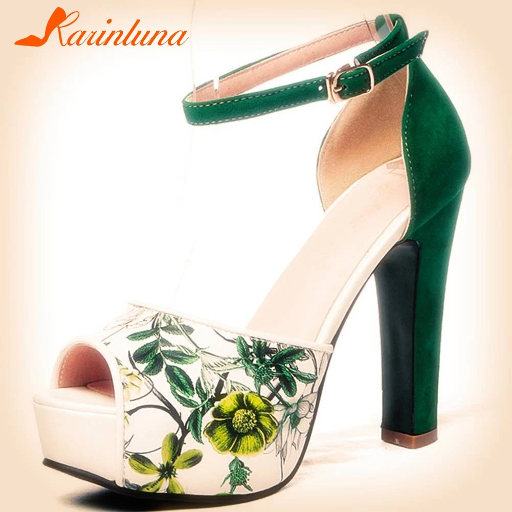 Женские босоножки с открытым носком KARINLUNA на платформе и высоком каблуке
