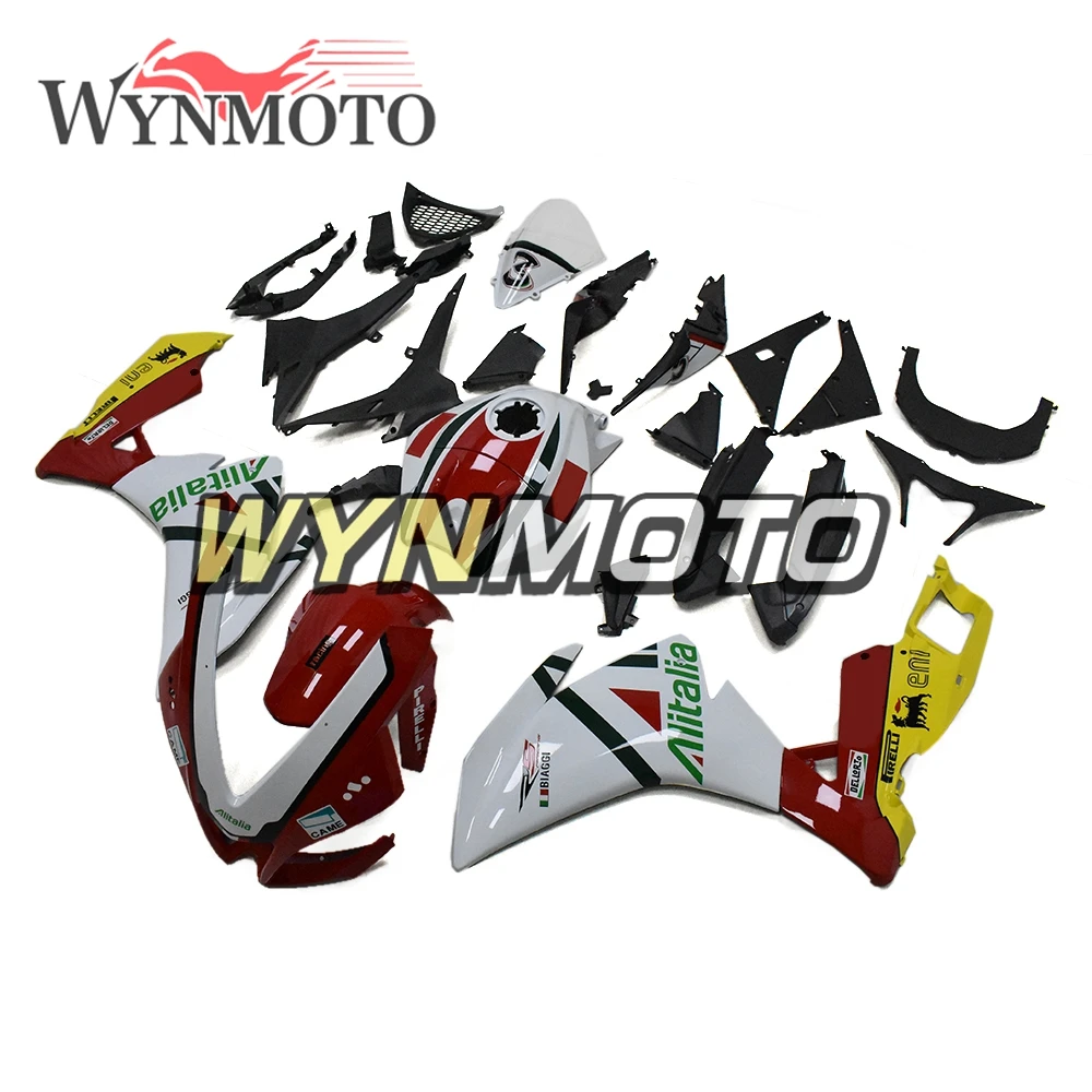 Красно-белые и желтые Обтекатели для Aprilia RS125 2012 2013 ABS пластмассы RS4 125 2013 12 13 14 мотоцикл обтекатель