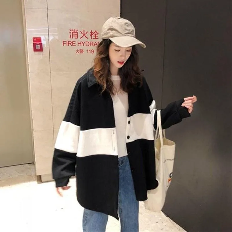 

Cardigan2020 Autumn All-match Blouse Super Fire Loose Sweater Cardigan Sweater Jacket Women Knitted Cardigan Vintage Cardigan