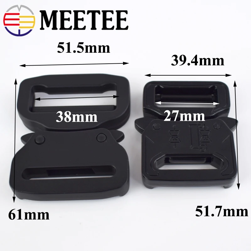 Металлическая сумка Meetee 27 мм/38 мм ремень для рюкзака быстросъемная Пряжка собаки