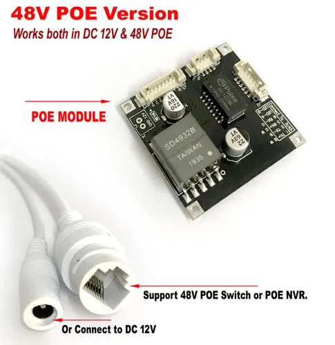 IP CCTV 카메라 모듈, POE 케이블, 네트워크 보안, IPC XMEye, 렌즈 IRCut, HD 4mp, 5mp, 8mp, 48V 3