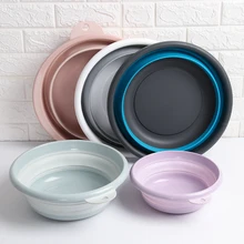 Пластиковая Складная Ванна для умывальника, для ванной комнаты, для ног, для прачечной, портативная дорожная кастрюля, разные цвета, товары для дома и сада