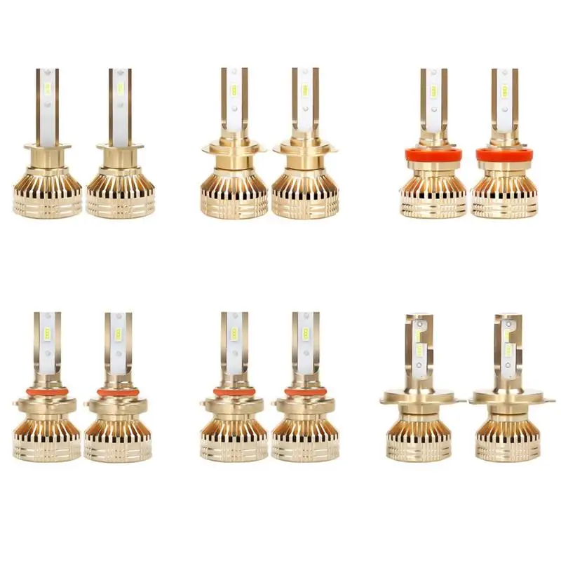 

1 Pair Light 9005 9006 H1 H4 H7 H11 6000K LED Car Bulbs Auto Headlight Fog Lamp Copper Base Plate Design Good Heat Dissipation
