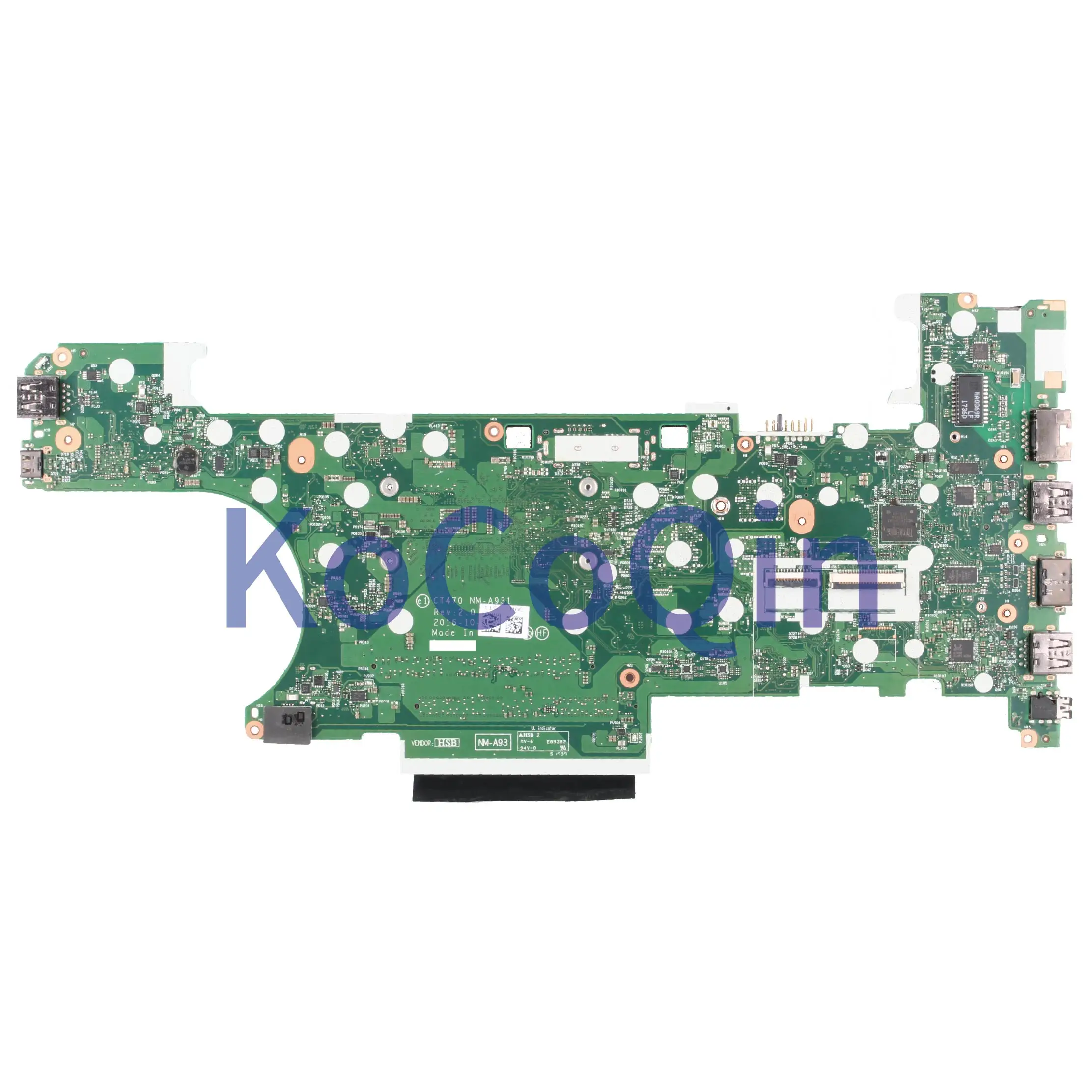 Greatest  KoCoQin Laptop motherboard For LENOVO Thinkpad T470 Core SR2F0 I5-6300U Mainboard CT470 NM-A931 DDR