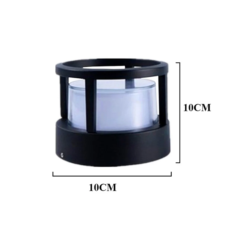 7W Round No Cover Thrisdar 7 Вт 12 Вт открытый сад крыльцо светодиодный настенный светильник на Колону водонепроницаемый вилла отель дворовая ограда прохода настенный светильник(бра - Испускаемый цвет: 7W Round No Cover