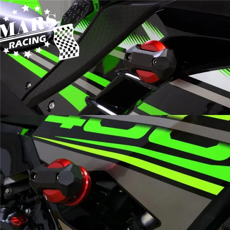

Motorcycle CNC Aluminum Alloy Frame Fairing Gurad Crash Slider Falling Protection Fits For Kawasaki Ninja 400 2017-2019 Ninja400