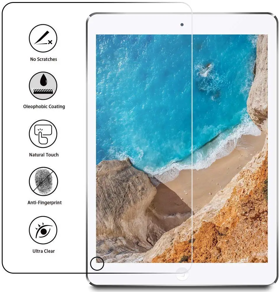 Для iPad 4 чехол модели A1458 A1459 A1460 легкий тонкий чехол дл iPad 234 retina дисплей полупрозрачный, с глазурью задняя крышка - Цвет: Glass only (no case)