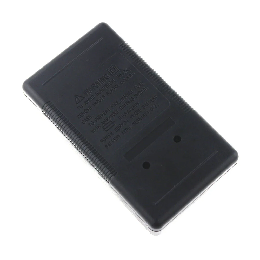 Accuracy Digital Multimeter Battery Powered Temperature Black Current Buzzer LCD Display On Off Voltmeter Measuring Resistance