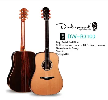 

Dadarwood R3100 Handmade high quality solid wood D-type acoustic guitar, ebony fingerboard