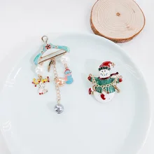 Рождественский европейский и американский, вешалка для одежды, подвеска с кисточками, конфета, лось, жемчужная гирлянда, рождественская елка, брошь для одежды acce