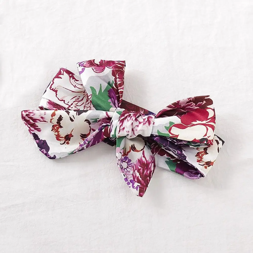 Baby Clothes Sets Fashion Solid Rompers Tops + Floral Pants + Headband Newborn Girls Outfits 3pcs Toddler Infant Clothing Cotton