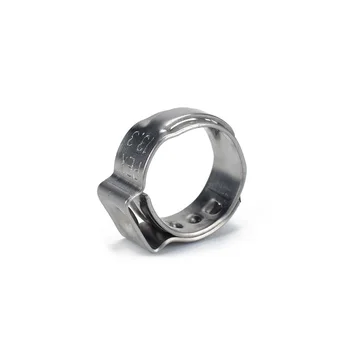 

50pcs Single Ear Clamp Tubing Hose Accessory Trains Fixed Car 3/8 Inch Pinch Ships Rings With Box Stainless Steel Portable Pex