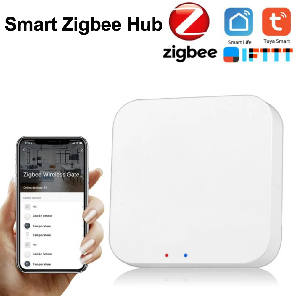 Zigbee-Hub de enlace inteligente para el hogar, dispositivo de Control remoto a través de la aplicación Smart Life, funciona con Alexa y Google Home