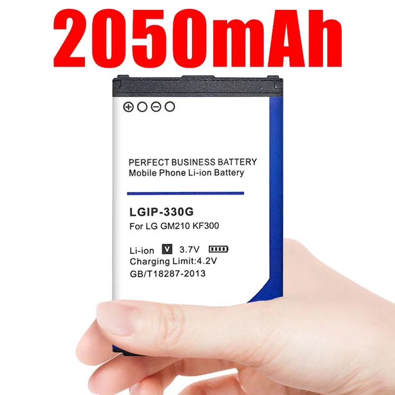 Аккумулятор для телефона LG GM210 KF300 KM380 KM500 KF750 KT520 KF240 KF245 KF305 2050 мАч | Мобильные