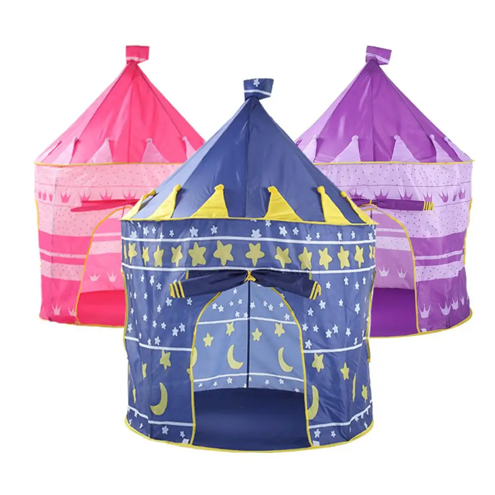 Kuulee портативная складная детская игровая палатка-замок Cubby House Высокое качество детская интересная палатка в мешках синий розовый фиолетовый