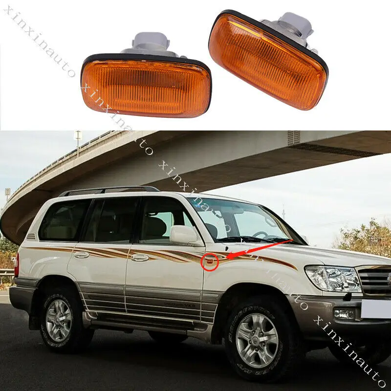 

Подходит для Toyota Land Cruiser LC100 1998-2007 2 шт. боковое крыло габаритный светильник Тель поворота