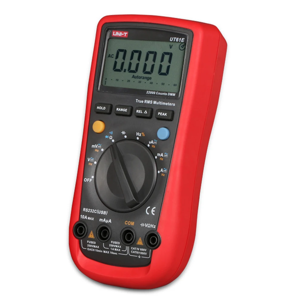 UT61E Цифровой мультиметр True RMS AC DC метр программное обеспечение CD и Удержание данных мультитестер