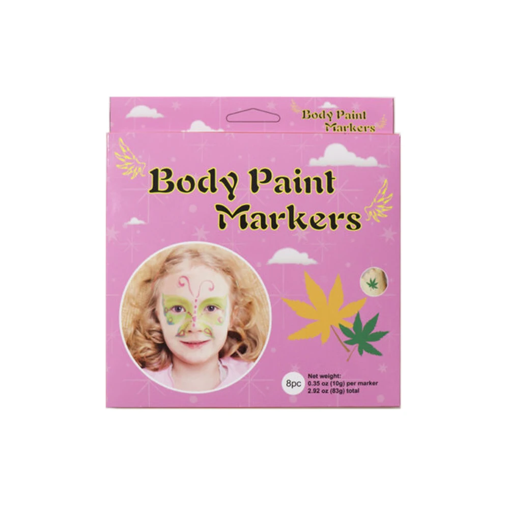 Маркеры для рисования на теле 8 цветов|Временные тату| |