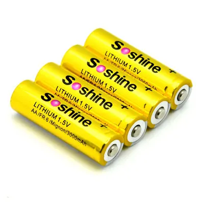 Soshine FR6 L91 E91 AA 14500 NH15 1 5 V высокопроизводительная одноразовая литиевая батарея не
