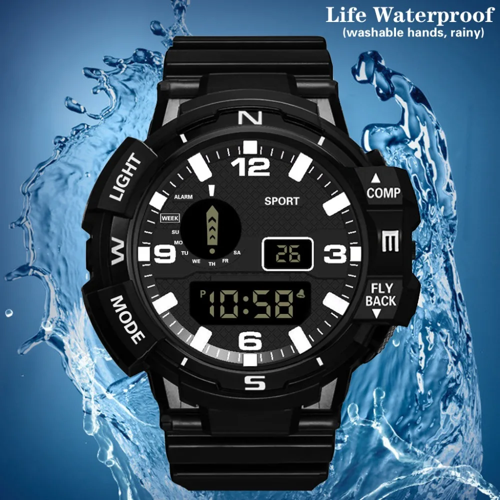 Новинка Топ люксовый бренд аналоговые цифровые светодиодные часы мужские электронные часы мужские армейские военные виды спорта наручные часы Relogio Mascu MD3