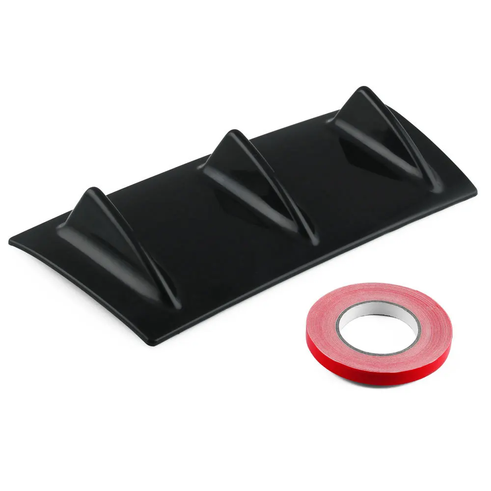 

Universal Car Rear Bumper Diffuser Lip Spoiler Shark Fin Style Kit Fit for Universal Car Styling ABS Cars decoration Accessories