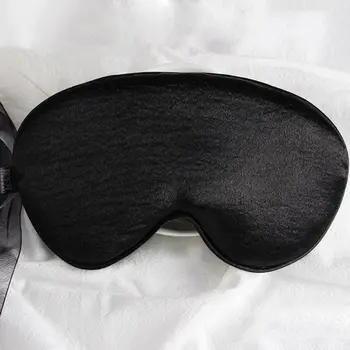 

Unisex Satin Silky Sleep Eye Mask Glitter Shimmer Solid Color Travel Portable Adjustable Strap Blindfold Smooth Night Eyeshade
