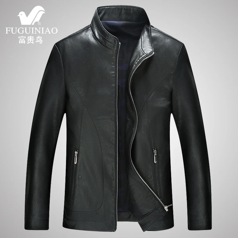 Men Clothing Sheepskin Coat Stand Collar Jackens Plus Velvet Thickening Sheep Leather Jacket Dad Jacket Autumn And Winter New