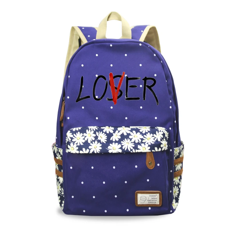 Mochila, хит, рюкзак с буквенным принтом, школьные сумки для девочек-подростков, мальчиков, Цветочный, волнистый, брезентовый Рюкзак для ноутбука, дорожные сумки